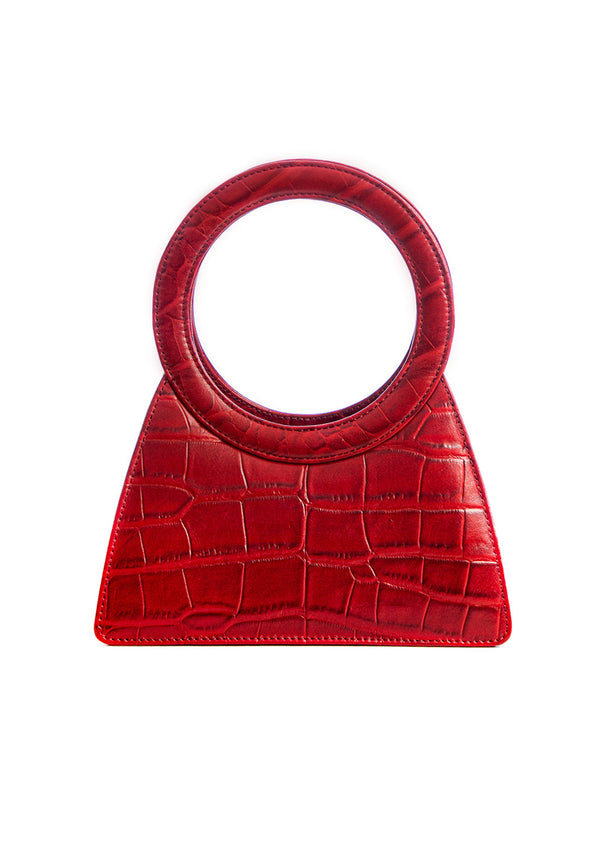 Aliel - Aseela Crocodile-Print Top-Handle Leather Bag – MADAMVOYAGE