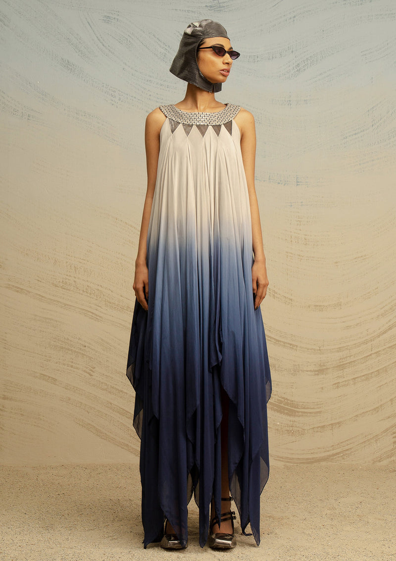 AKHL - Asymmetrical Chiffon Maxi Dress MADAMVOYAGE AKHL - Asymmetrical Chiffon Maxi Dress MADAMVOYAGE