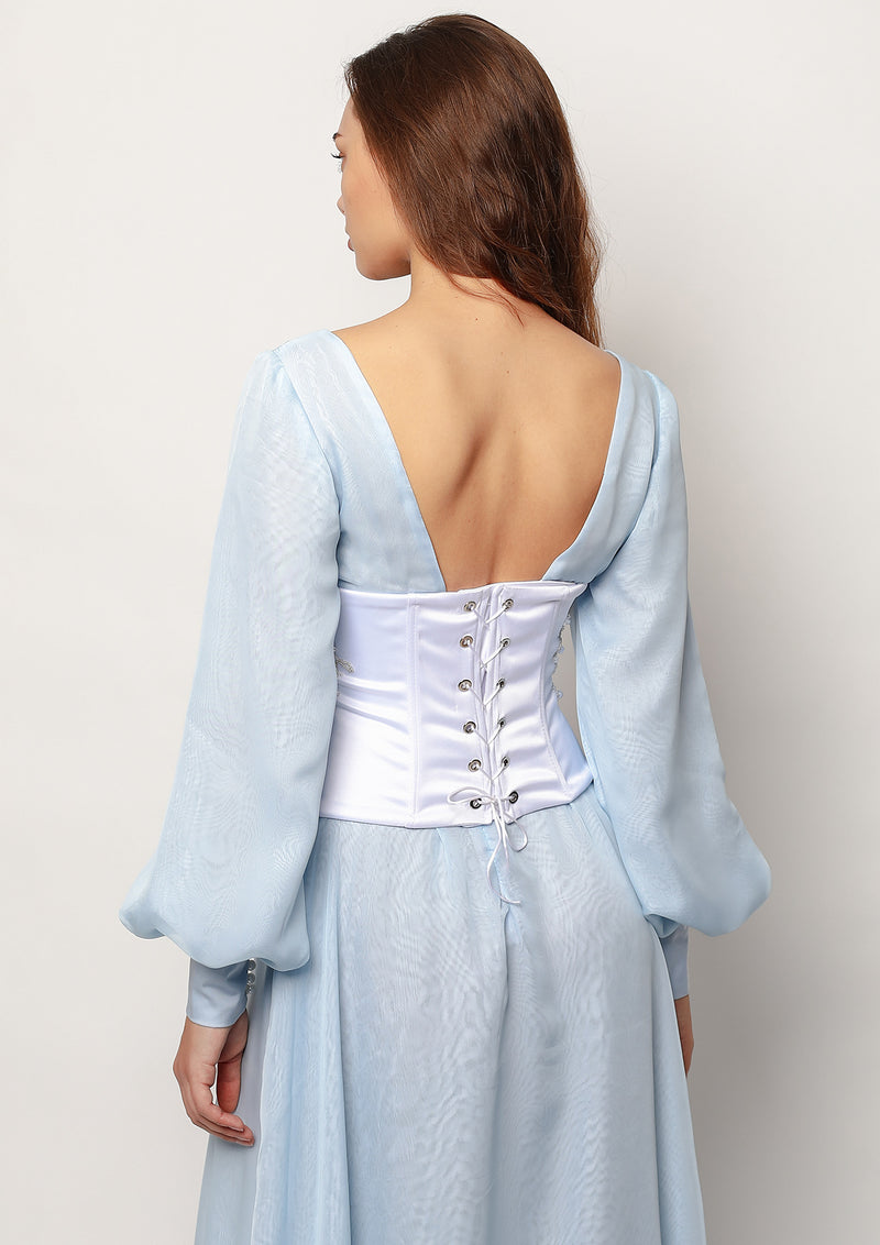Fairy Sky Chiffon Silk Maxi Dress