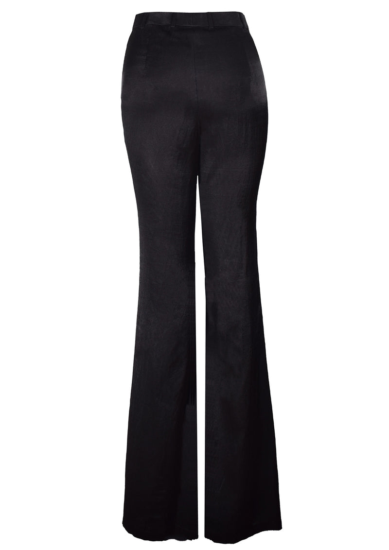 Flared Satin Trousers