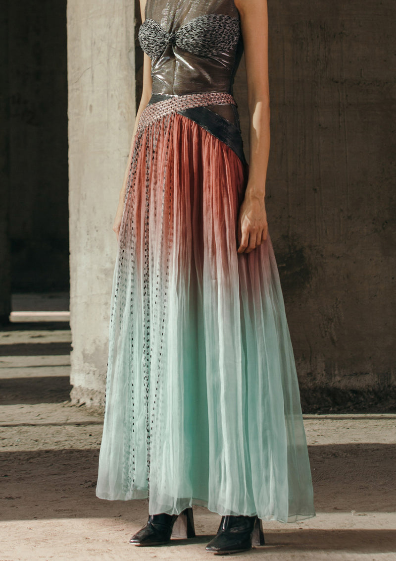 AKHL Fringed Silk Organza Maxi Skirt – MADAMVOYAGE
