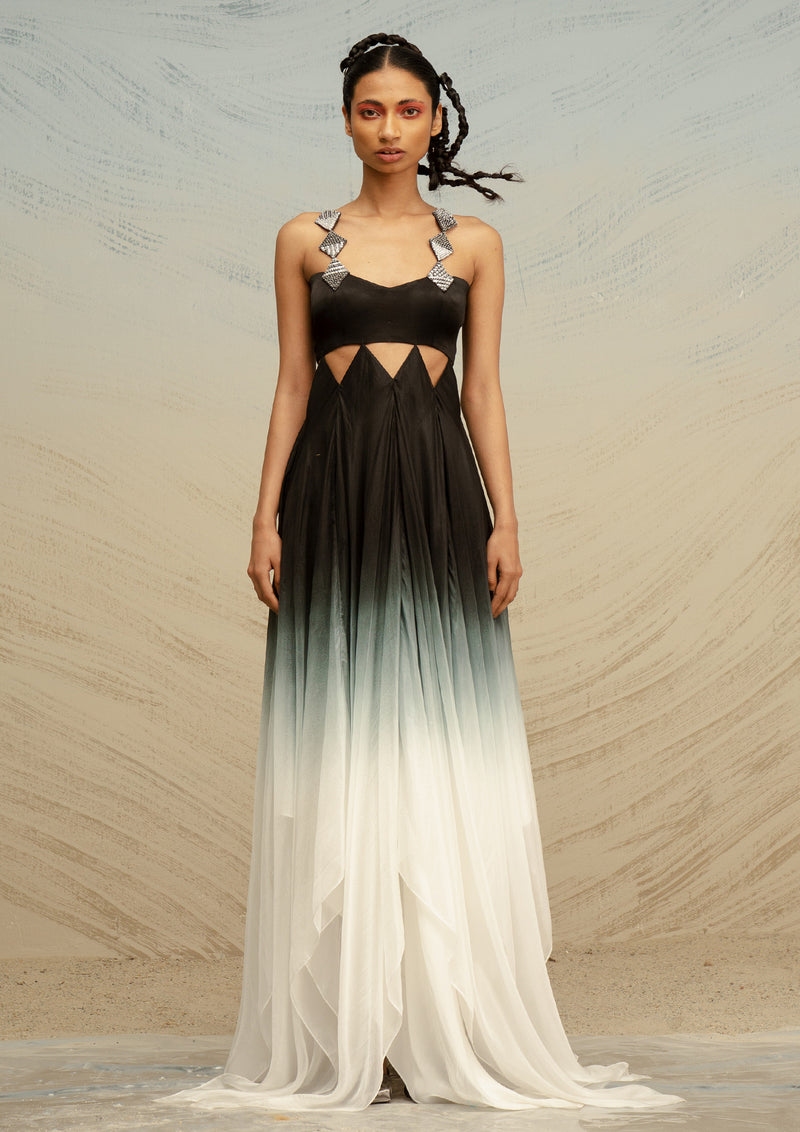 geometric cut out dress AKHL