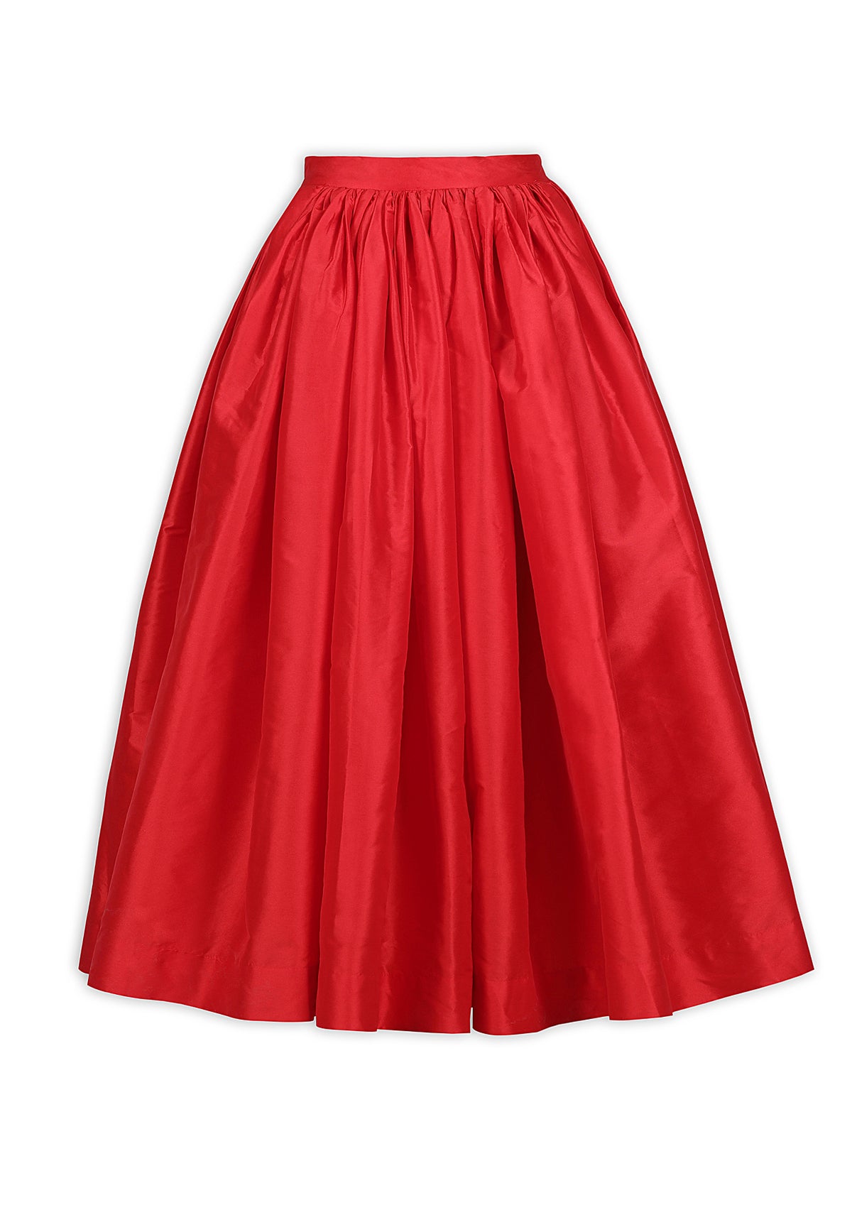 Szabo Sihag - High-Waisted Taffeta Midi Skirt – MADAMVOYAGE