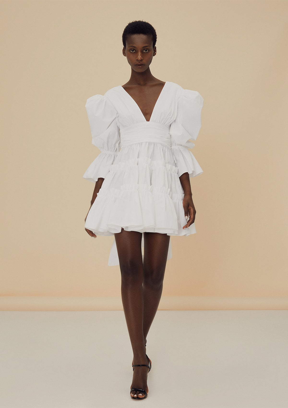 ruffle open back dress AFRM Jacie Ruffle Open Back Maxi Dress