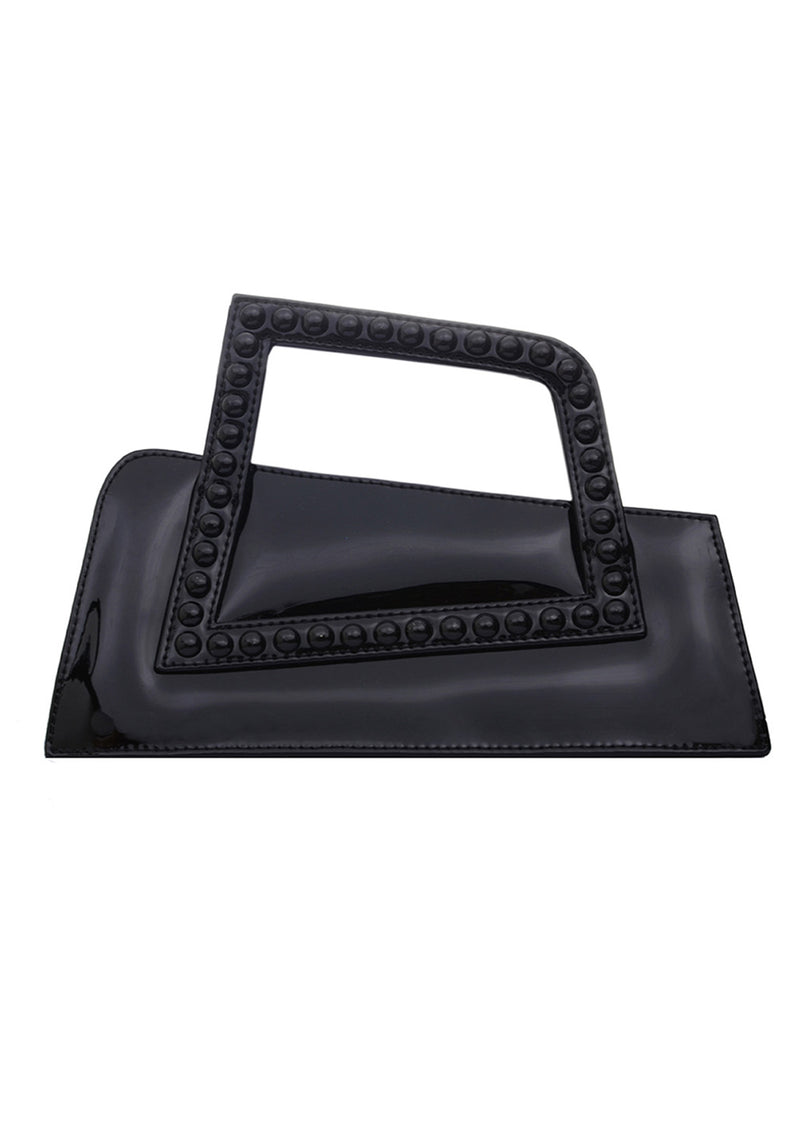 Jalila Asymmetric Rectangular Faux-Leather Handbag