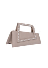 Jalila Asymmetric Rectangular Leather Handbag