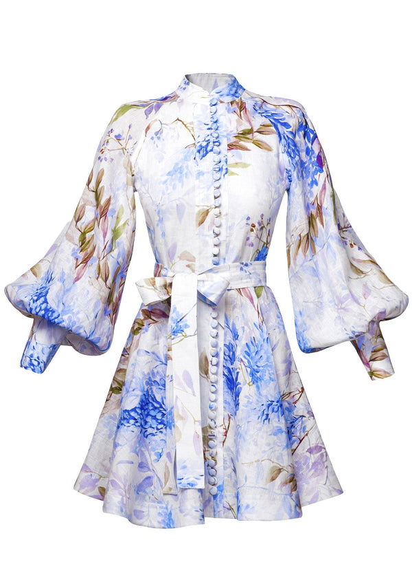 Jasmine Button-Down Silk Mini Dress