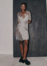 Jasmine Strappy Silk Cut-Out Dress