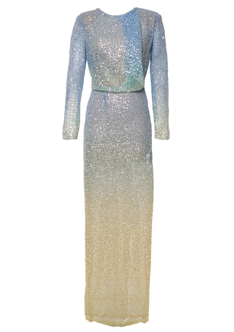 Aquarel Studio - Moon Long-Sleeved Open Back Sequin Maxi Dress MADAMVOYAGE Aquarel Studio - Moon Long-Sleeved Open Back Sequin Maxi Dress MADAMVOYAGE