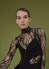 Nancy Asymmetric Cut-Out Crystal Embellishment Dress