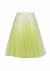 Sheer Tulle Knee-Length Skirt