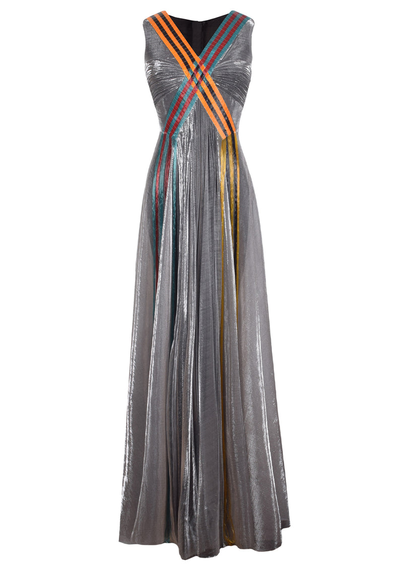 Sheer Tulle Ribboned Maxi Dress