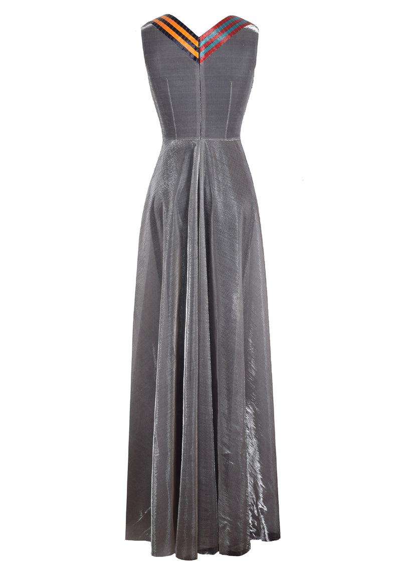 Sheer Tulle Ribboned Maxi Dress