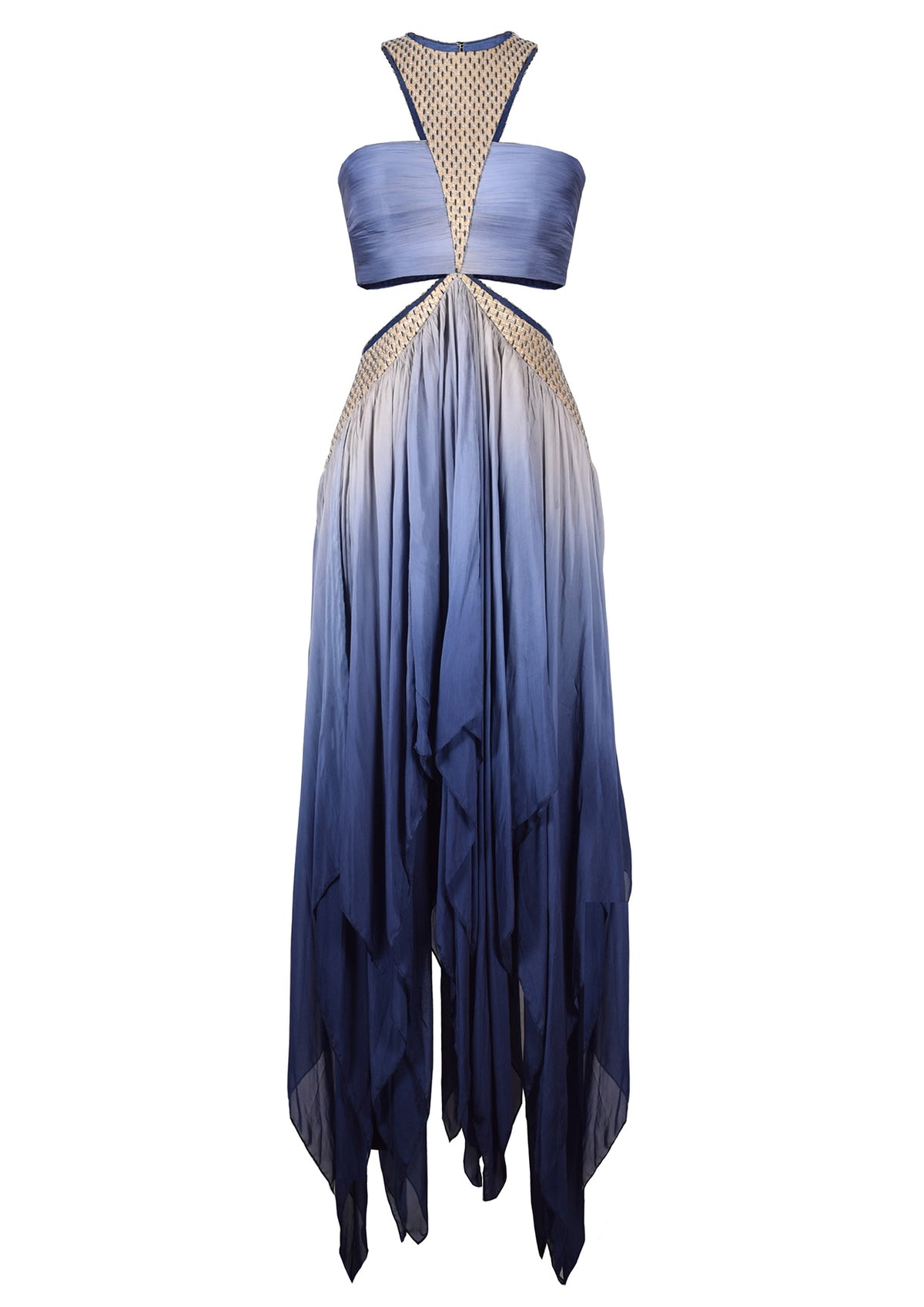 AKHL - Silk Chiffon Cut-Out Maxi Dress  MADAMVOYAGE