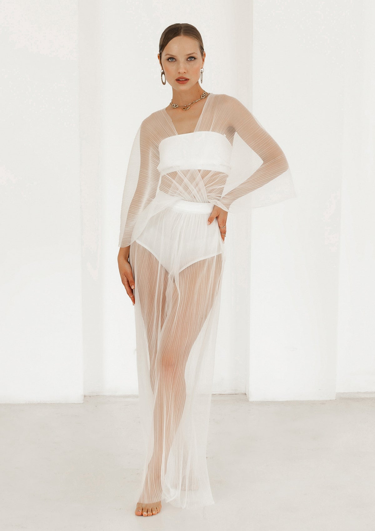 【INCHANT ME】Organza Bustier Layered One Piece INCHANT ME】Organza Bustier Layered One Piece (INCHANT ME