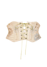 Venetian Front-Lacing Boned Satin Corset Top 